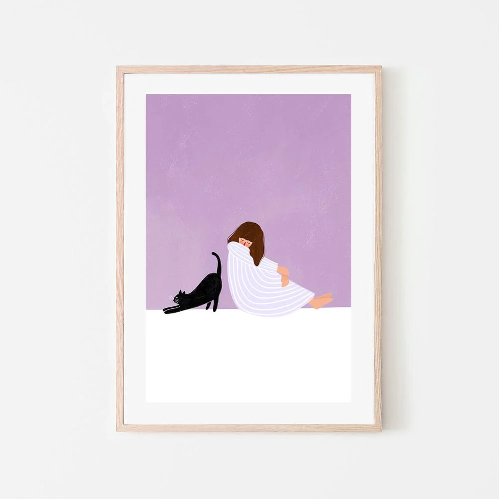 Girl and Cat - Image 6