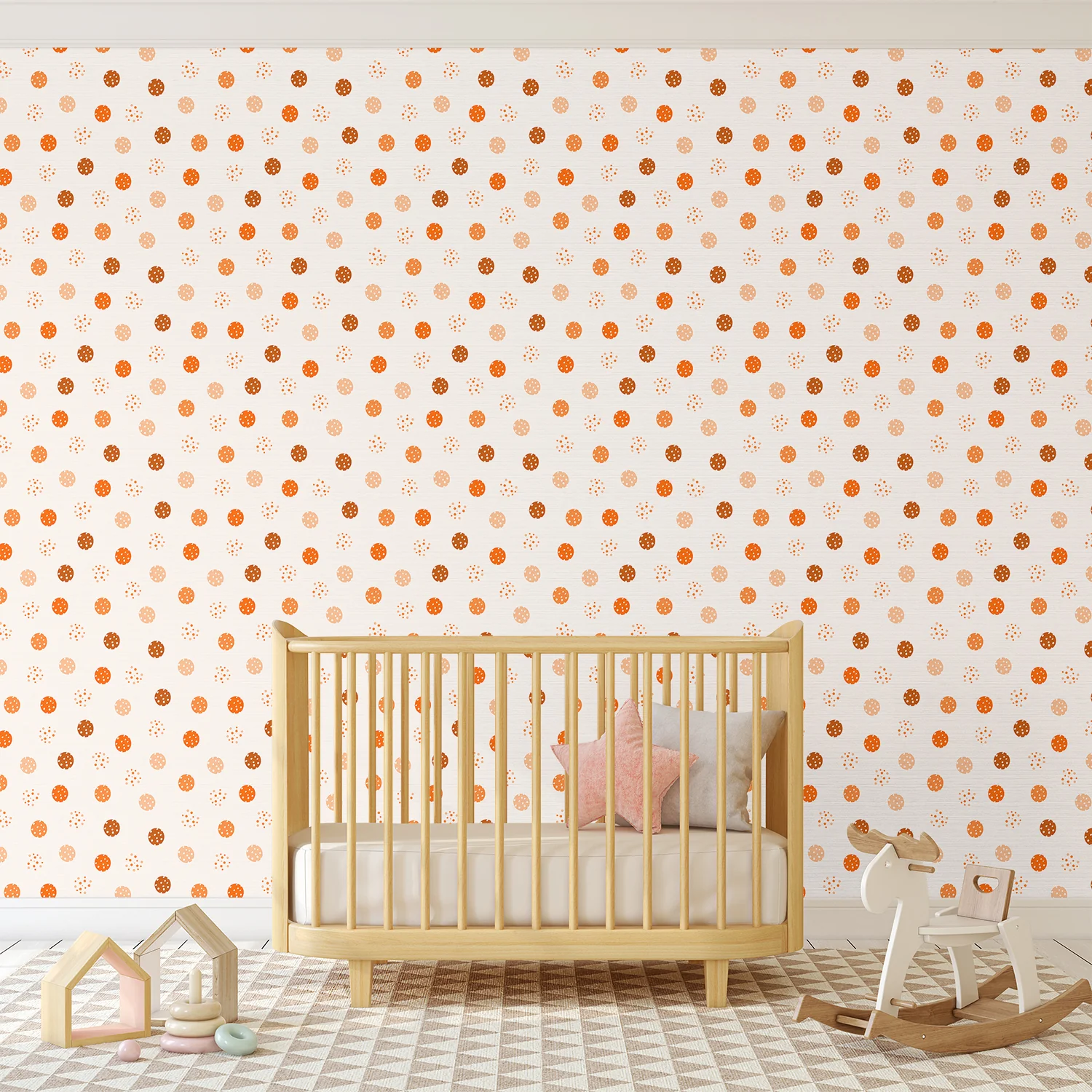Peachy Dots Peach On Tan - Image 5