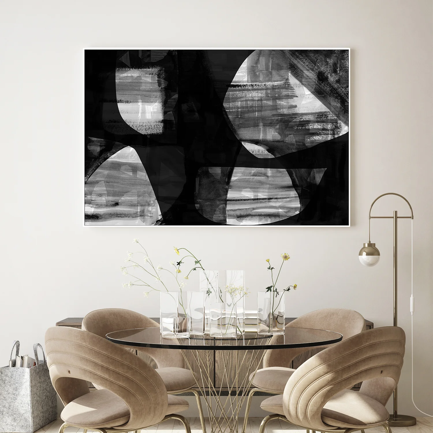 Abstract Black Night Shapes, Style D - Image 7