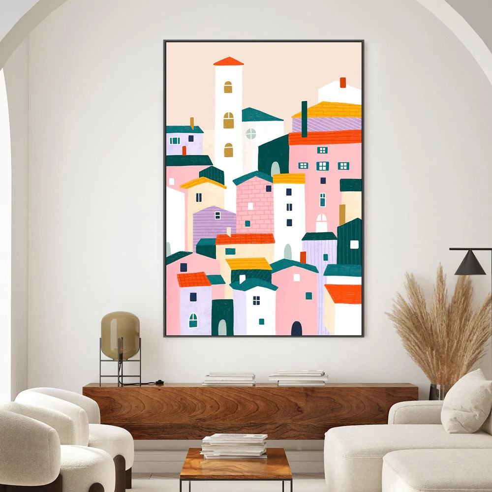Colorful Village Scene - Image 2
