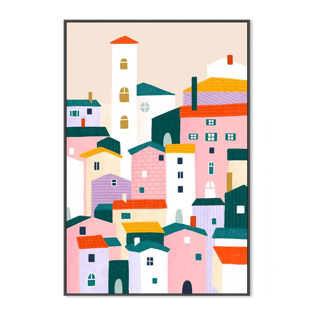 Colorful Village Scene - Image 3