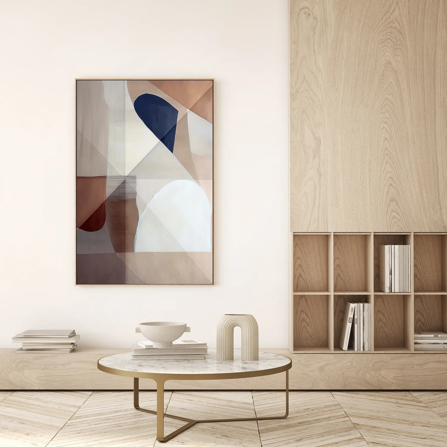 Abstract Copper Neutral Tone Painting - Image 7