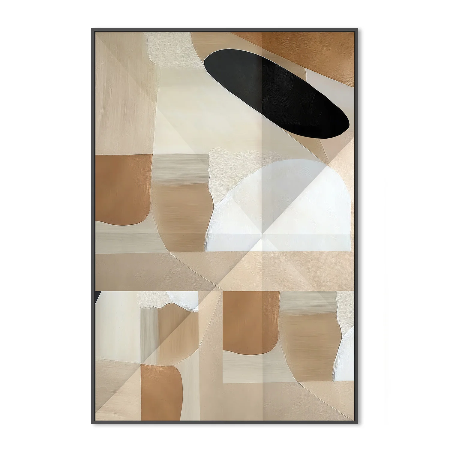 Abstract Copper Neutral Tone Painting, Style C - Image 3