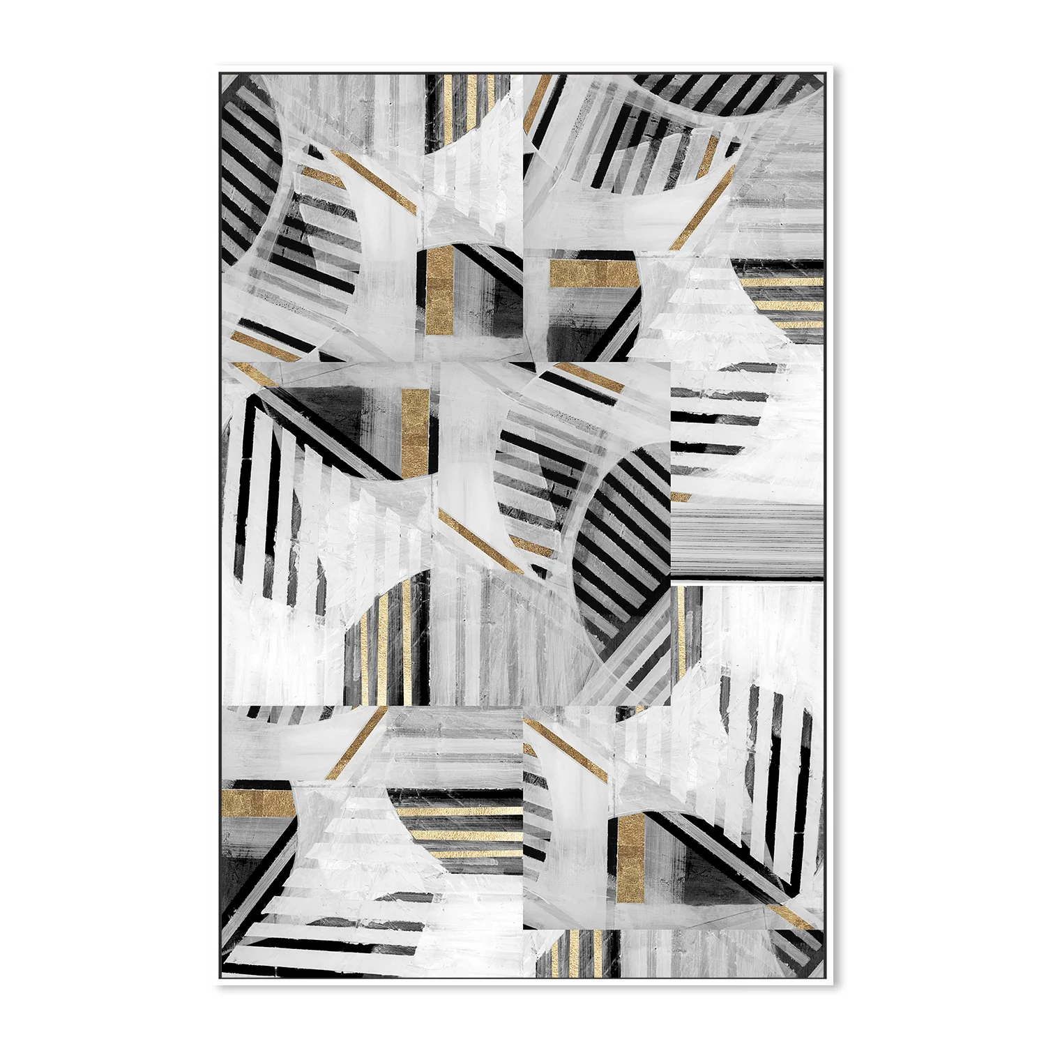 Abstract Back White Gold , Style A - Image 5
