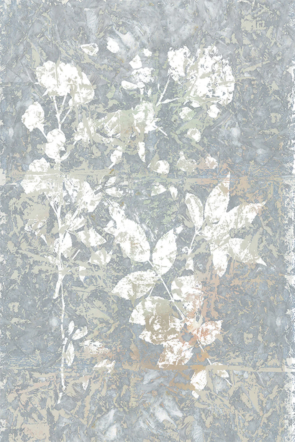 Botanical White Textured Floral, Style 2