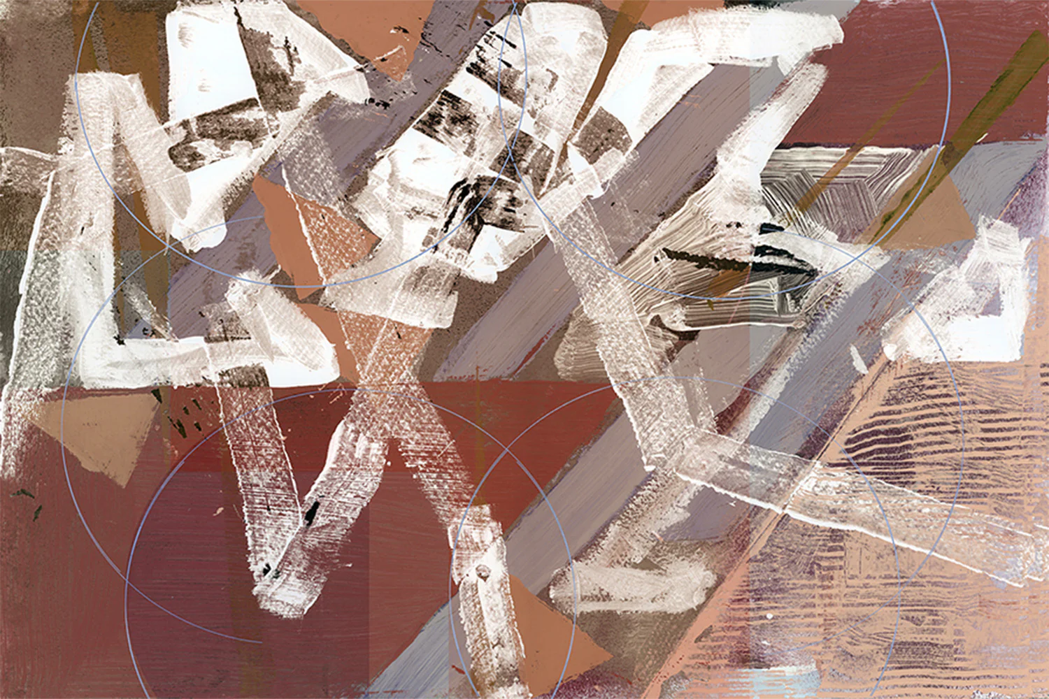 Abstract Circles and Textures, Style B