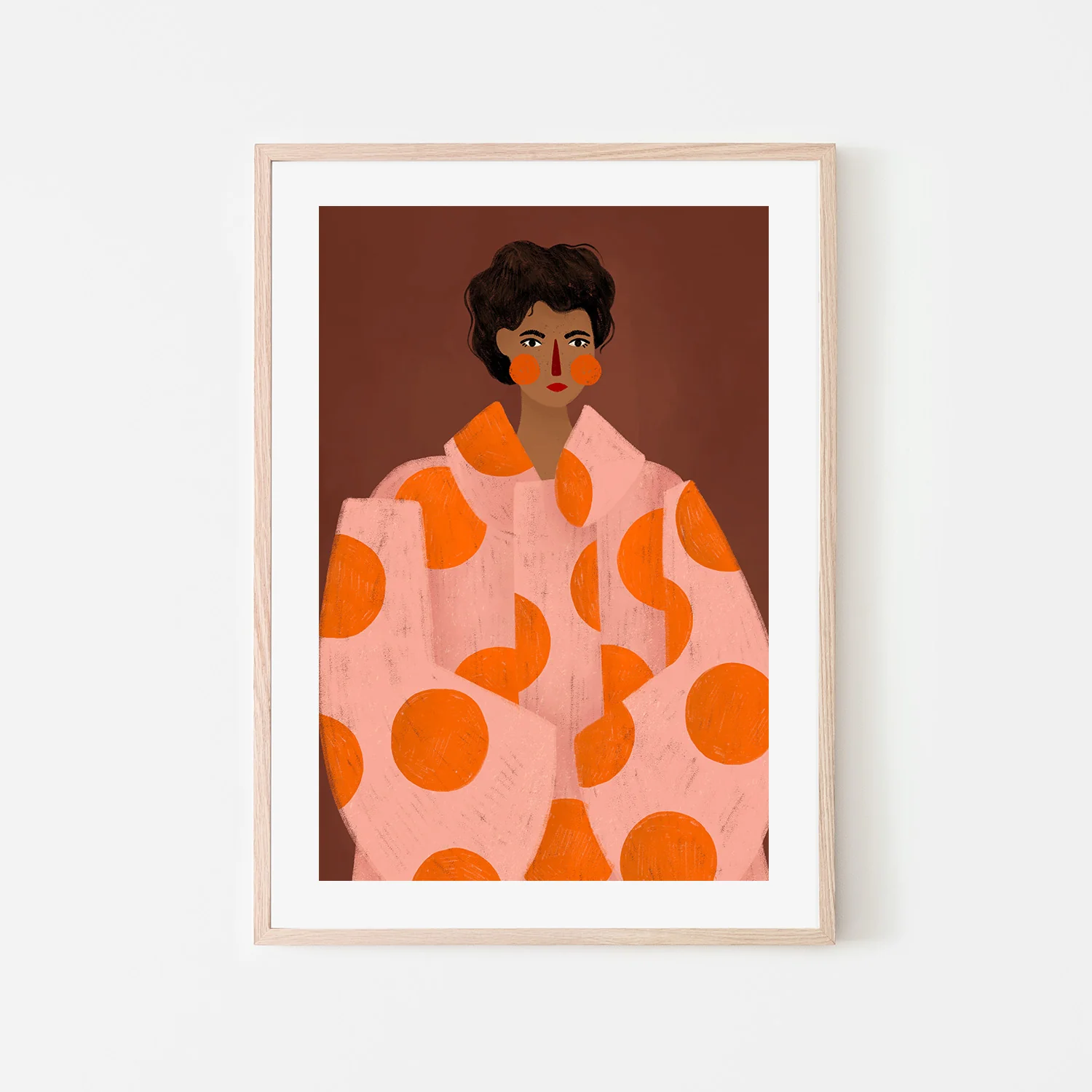 Woman With Orange Dots - Image 6