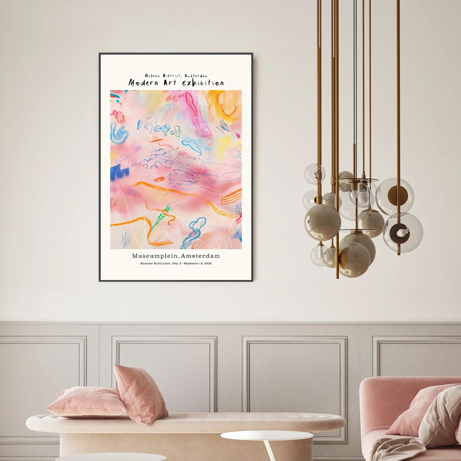 Modern art gallery (pink abstract) - Image 2