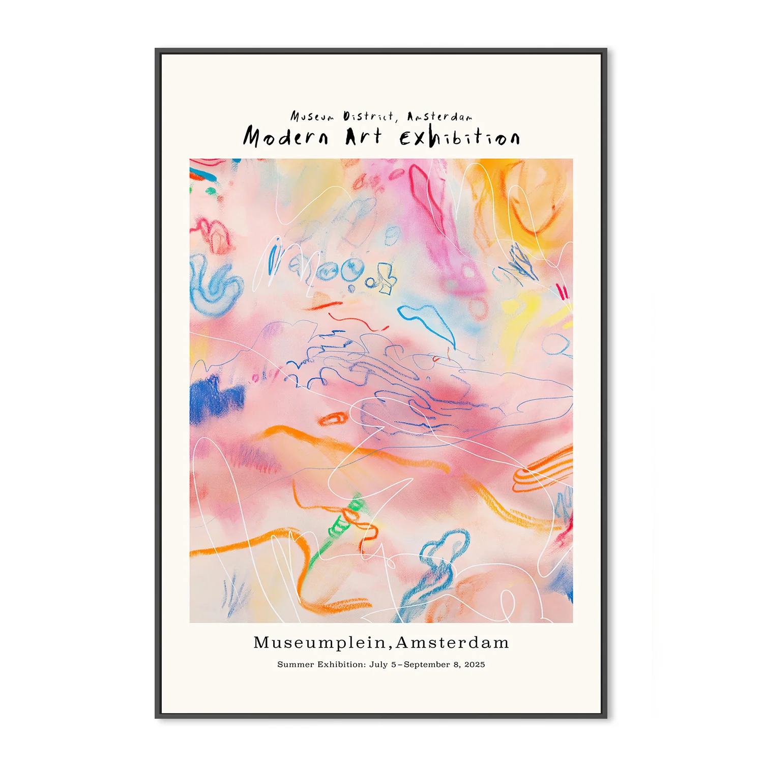 Modern art gallery (pink abstract) - Image 3