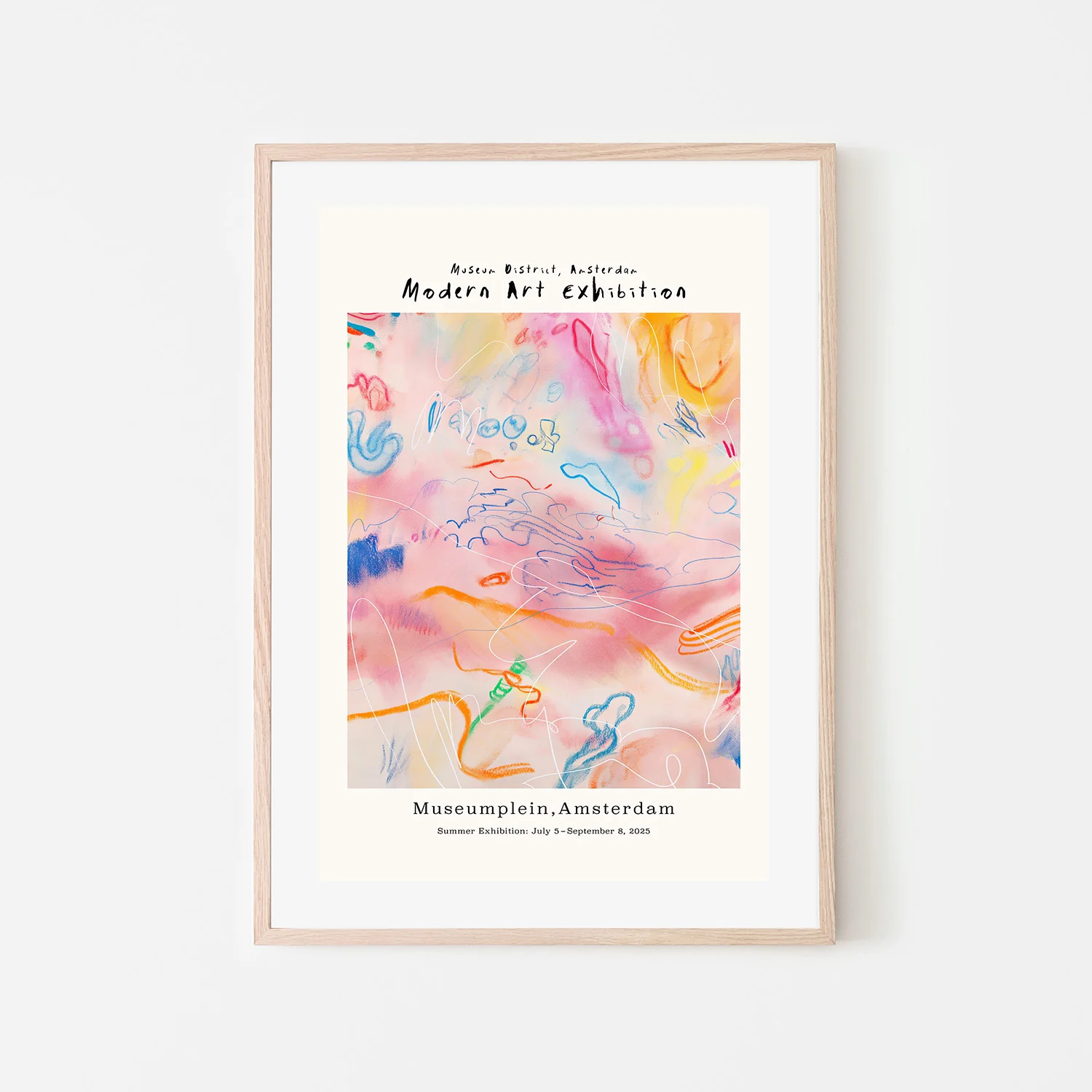 Modern art gallery (pink abstract) - Image 6