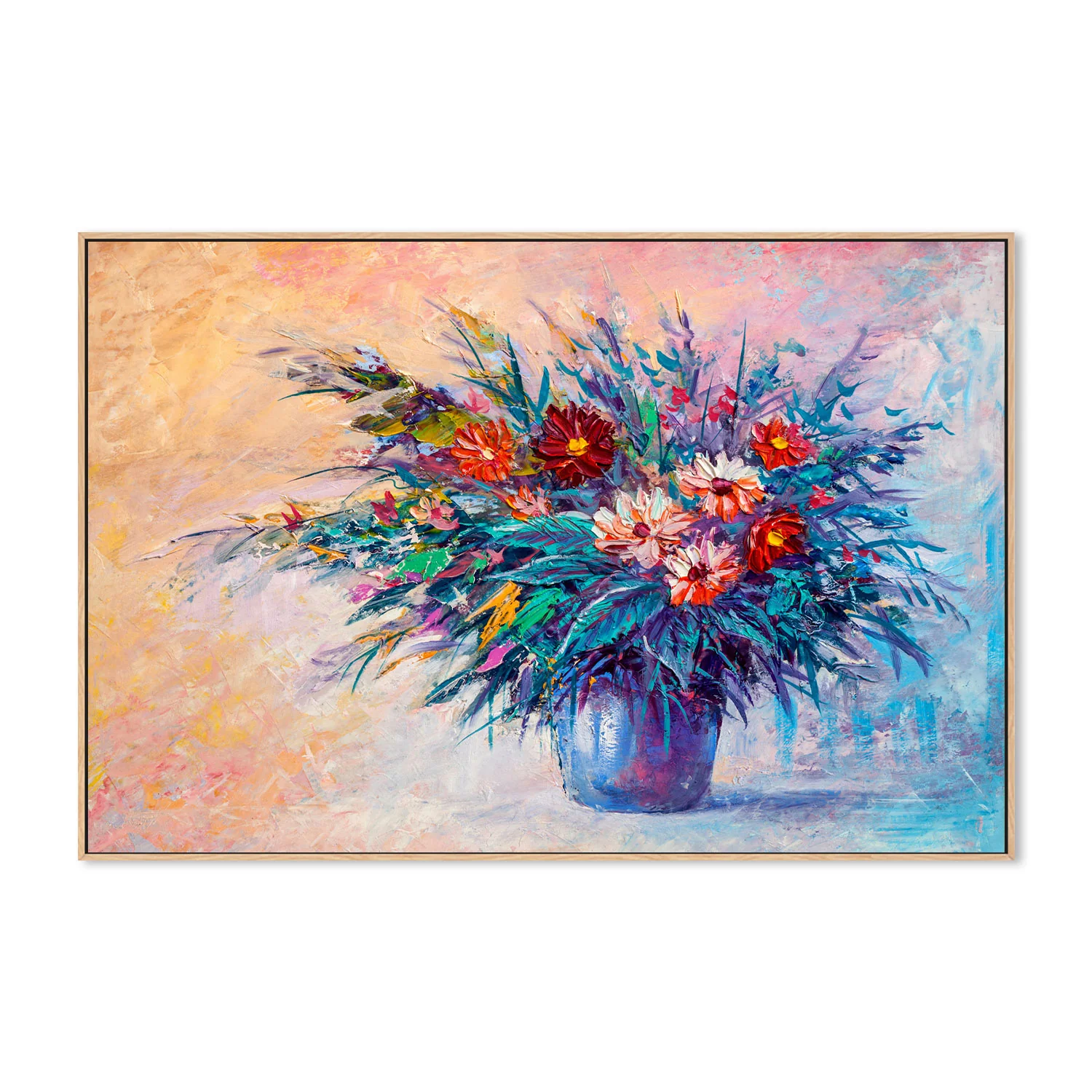 A Bright Arrangement, Hand-Painted Canvas - Image 4