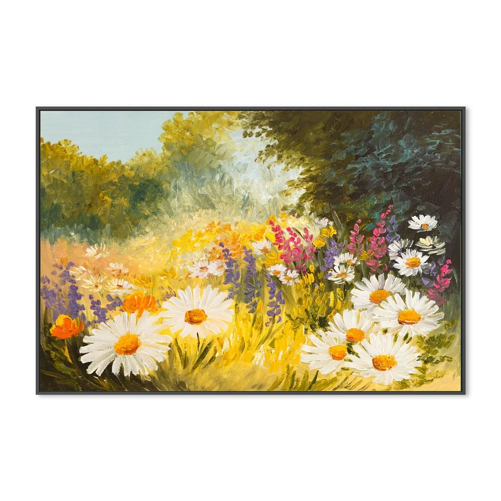 A Field of Daisies, Style A, Hand-Painted Canvas - Image 3