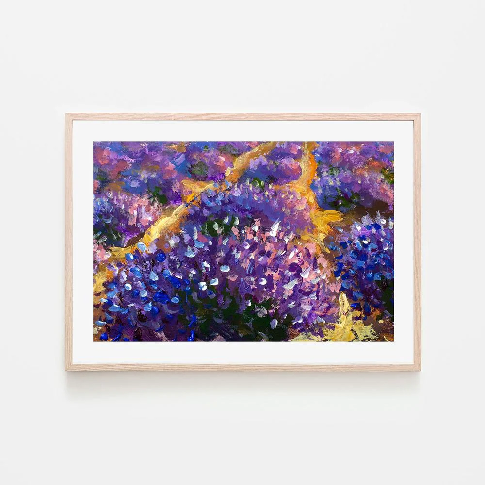 A Field of Violet, Hand-Painted Canvas - Image 6