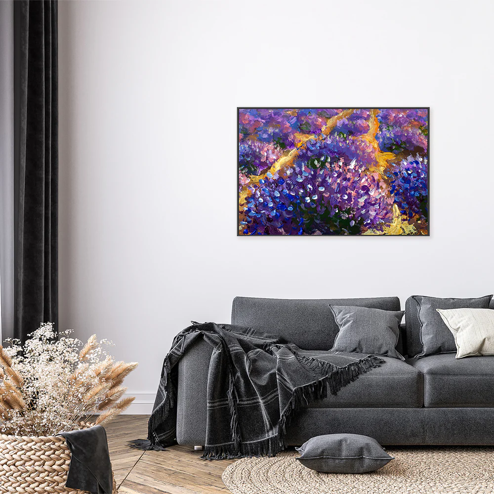A Field of Violet, Hand-Painted Canvas - Image 7