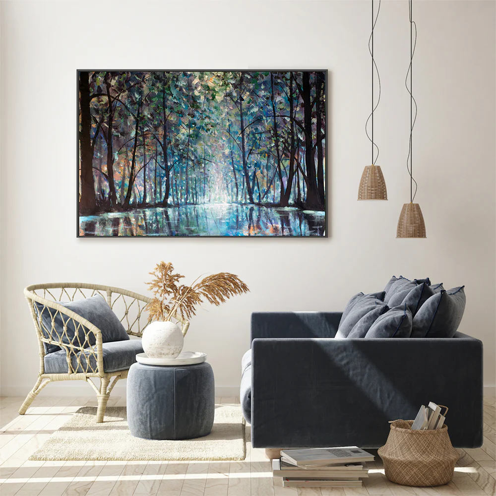 A Forests Reflection, Style A, Hand-Painted Canvas - Image 2