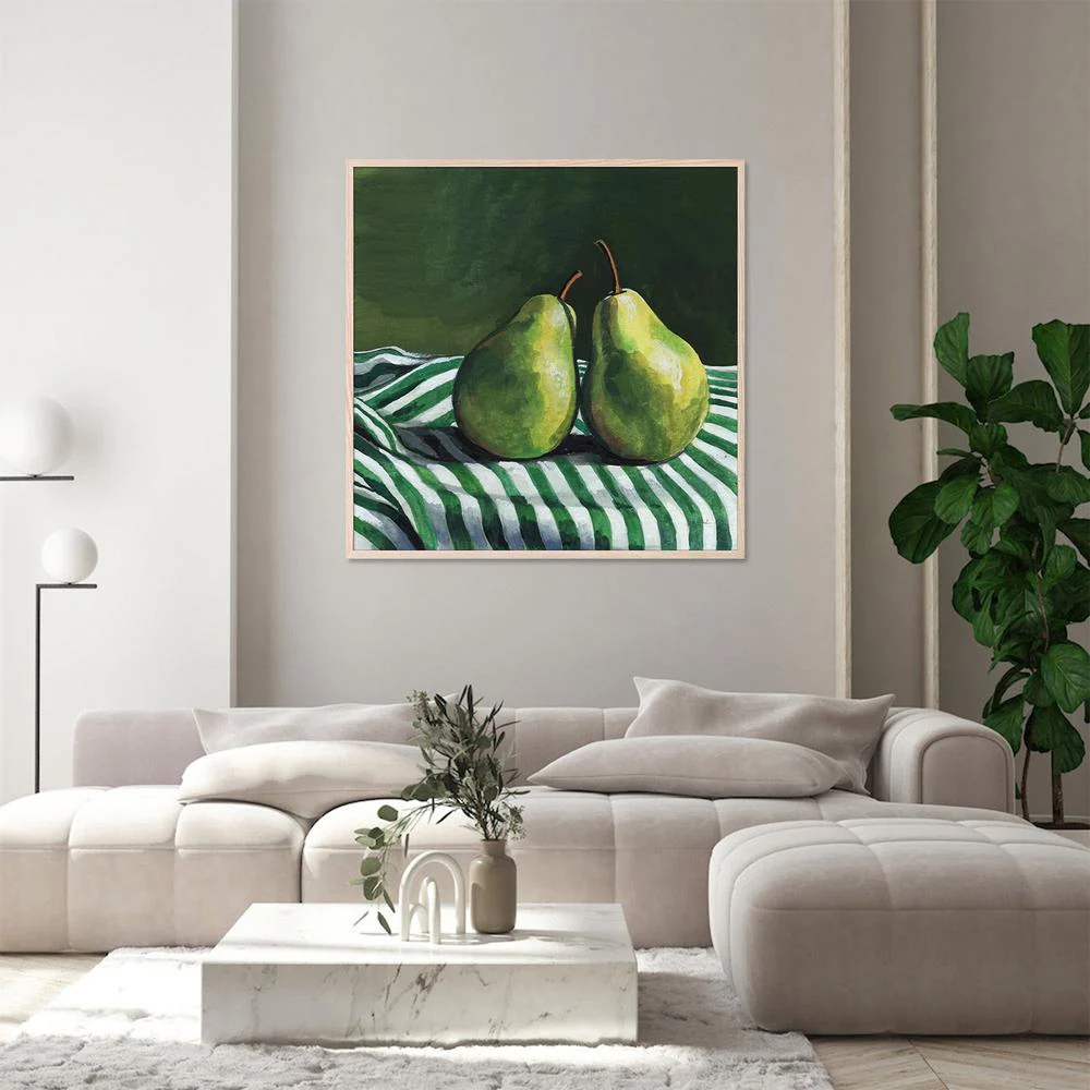 A Pair of Pears On Tablecloth - Image 8