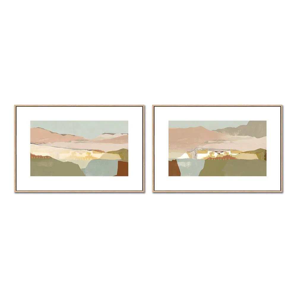 Pink Sandy Dunes , Style A & B, Set Of 2 - Image 6