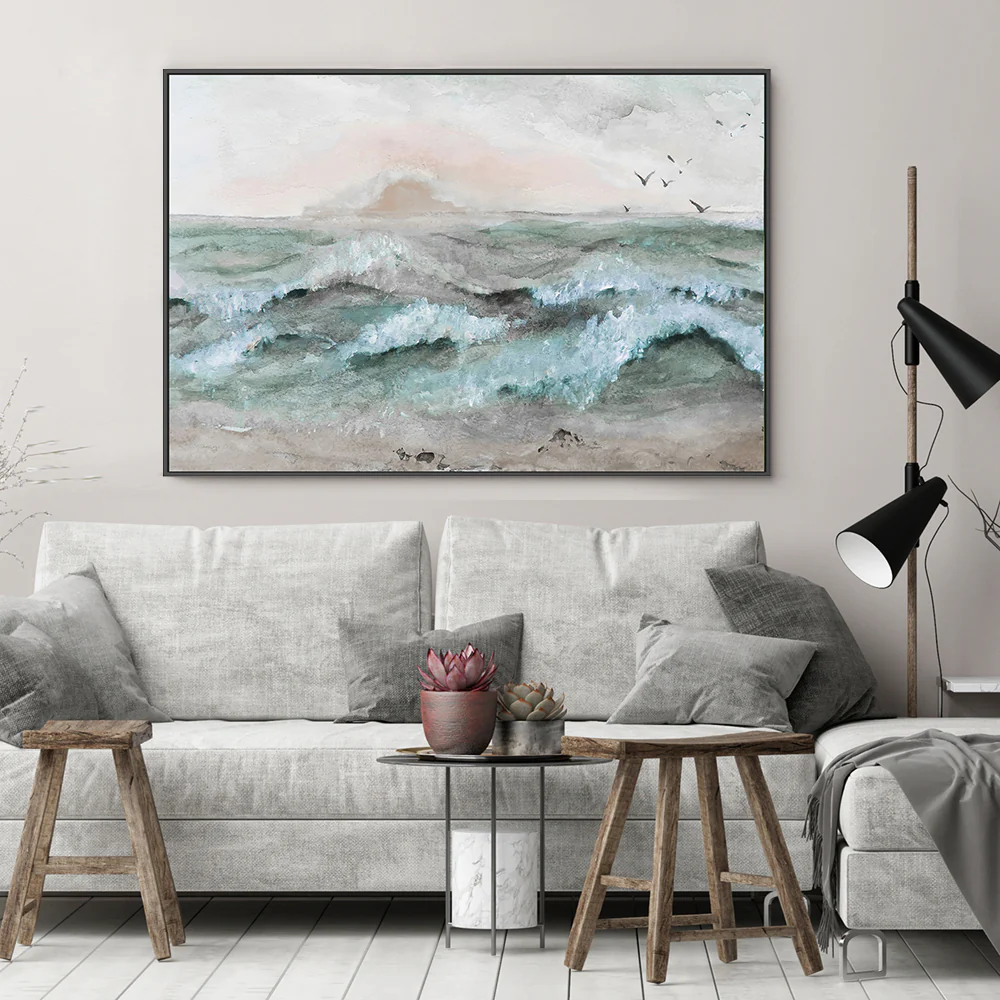 A Sea of Green, Hand-Painted Canvas - Image 2