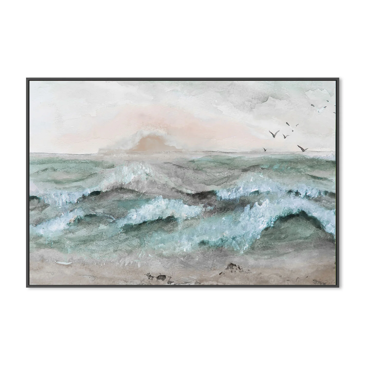 A Sea of Green, Hand-Painted Canvas - Image 3