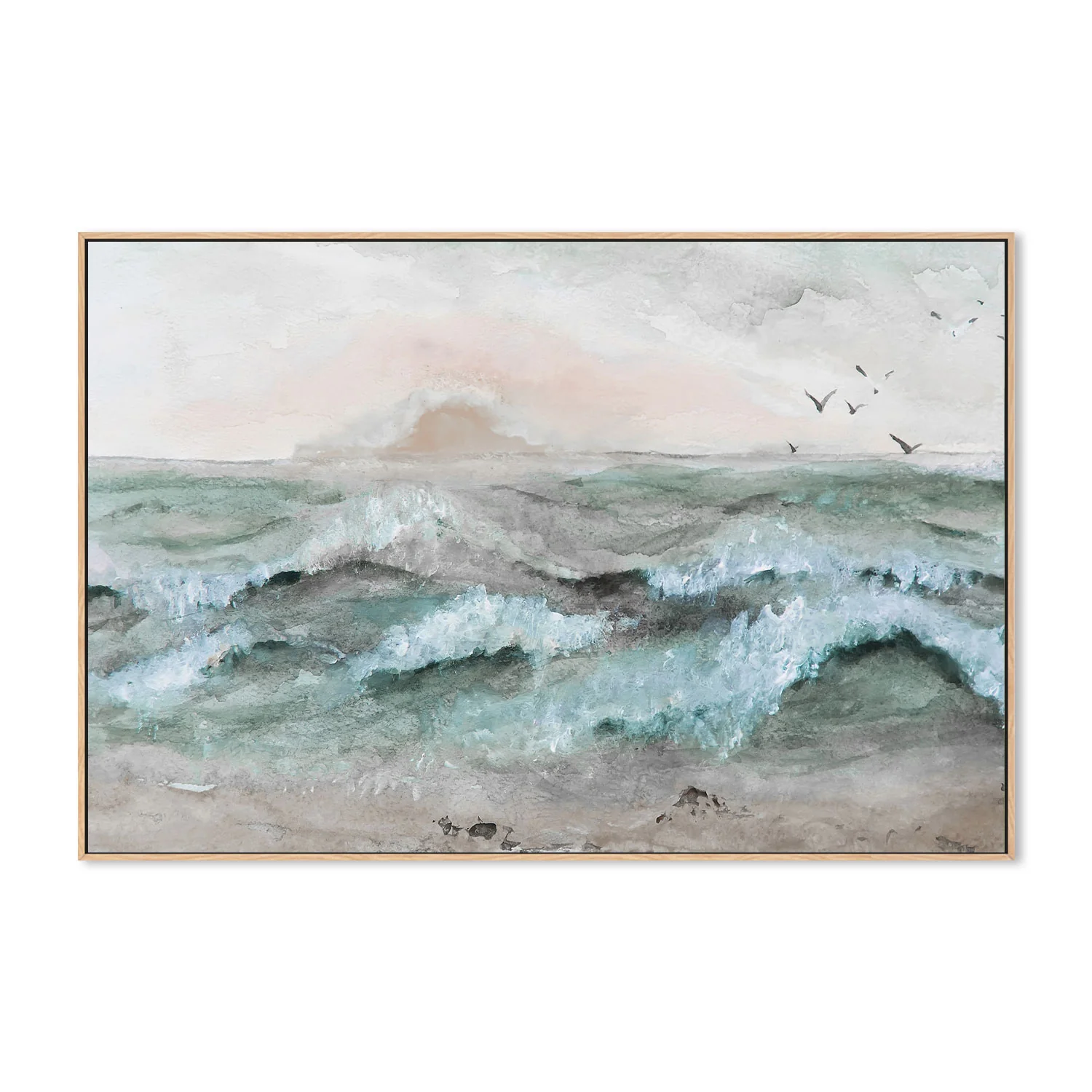 A Sea of Green, Hand-Painted Canvas - Image 4