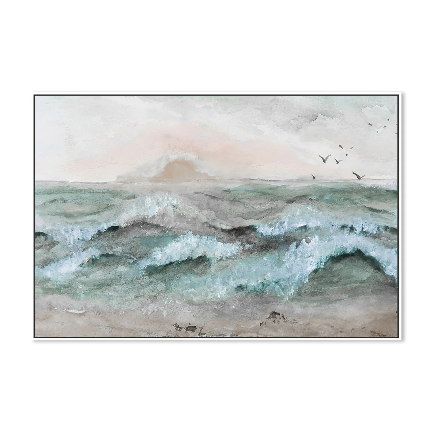 A Sea of Green, Hand-Painted Canvas - Image 5