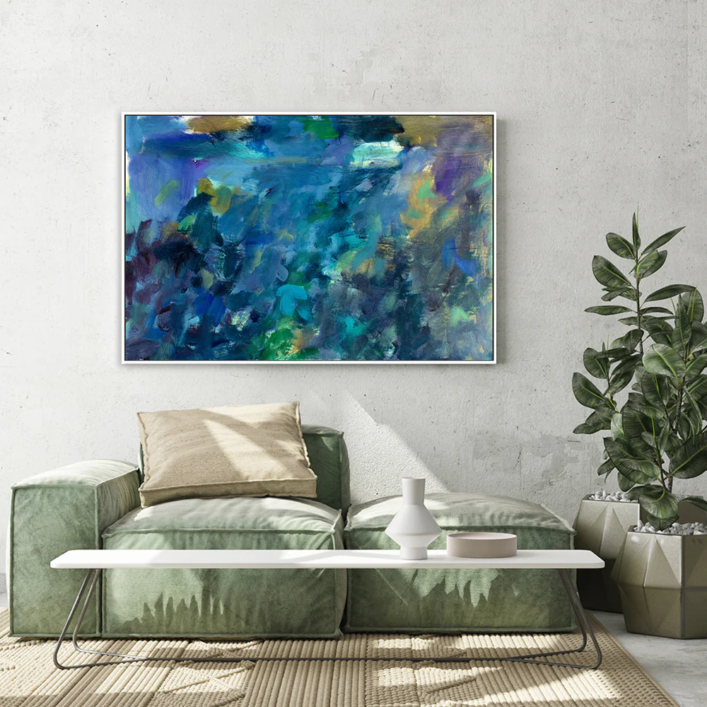 A Storm of Blue, Style A, Hand-Painted Canvas - Image 2