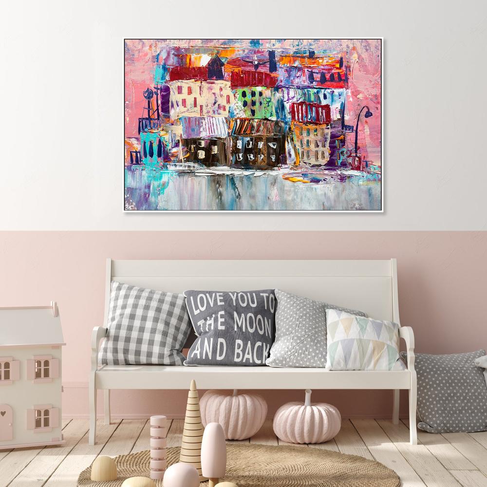 A Village of Colour, Hand-Painted Canvas - Image 2