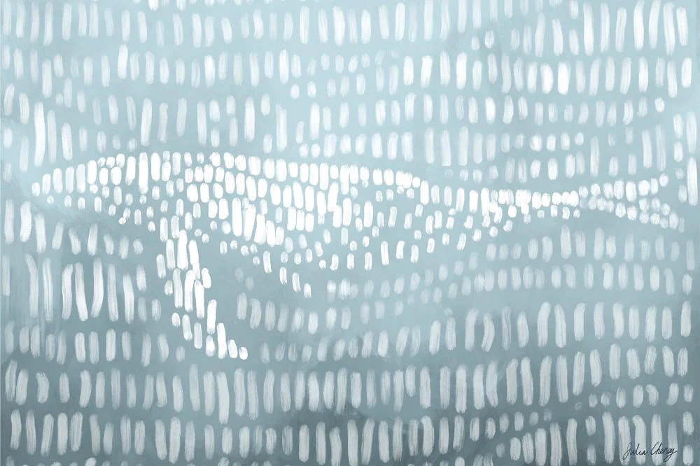 Abstract Blue Whale