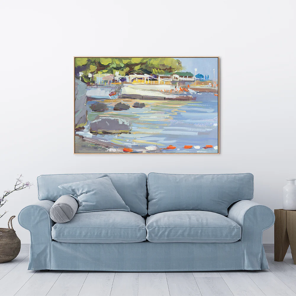 Abstract Dock , Hand-painted Canvas - Image 2