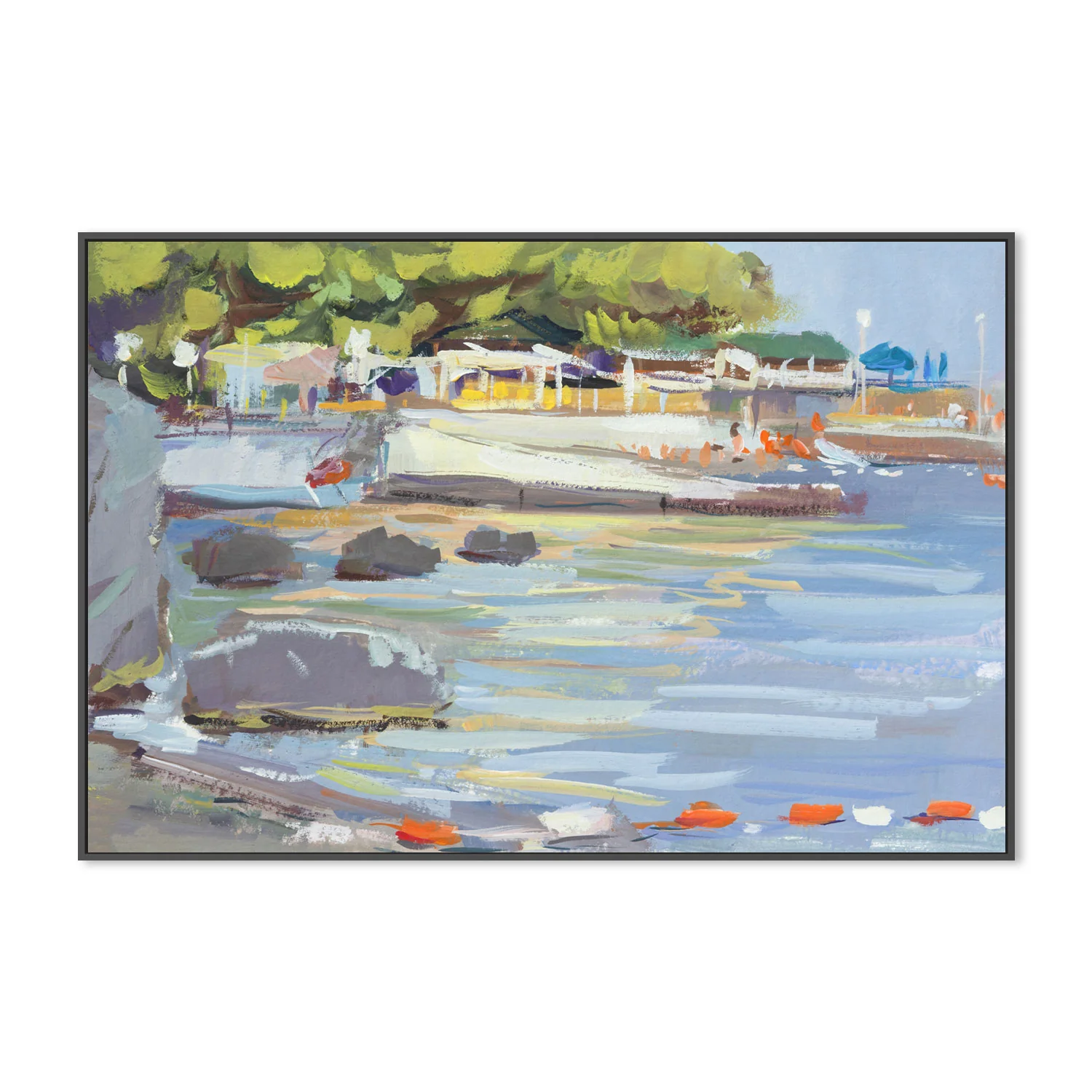 Abstract Dock , Hand-painted Canvas - Image 3