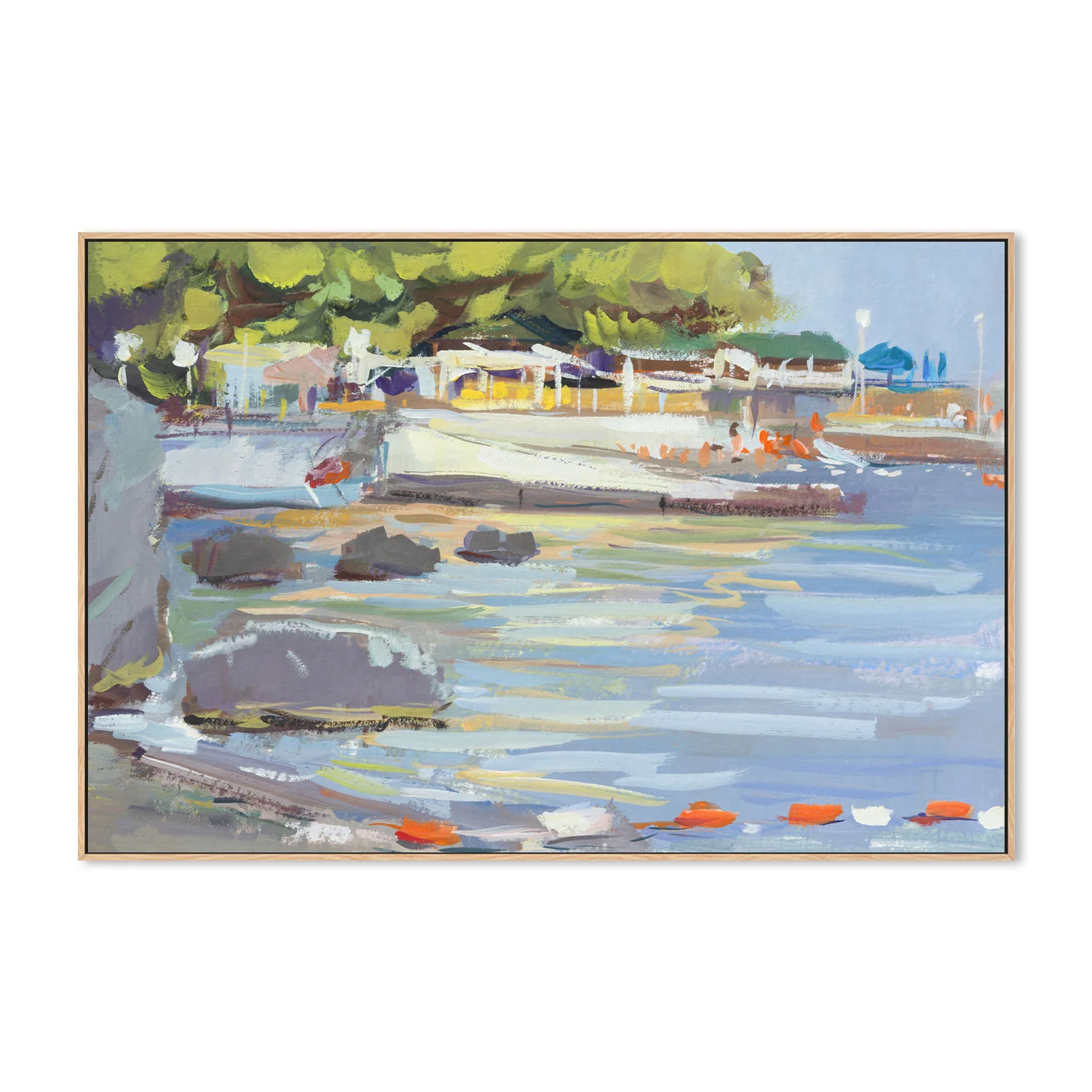 Abstract Dock , Hand-painted Canvas - Image 4