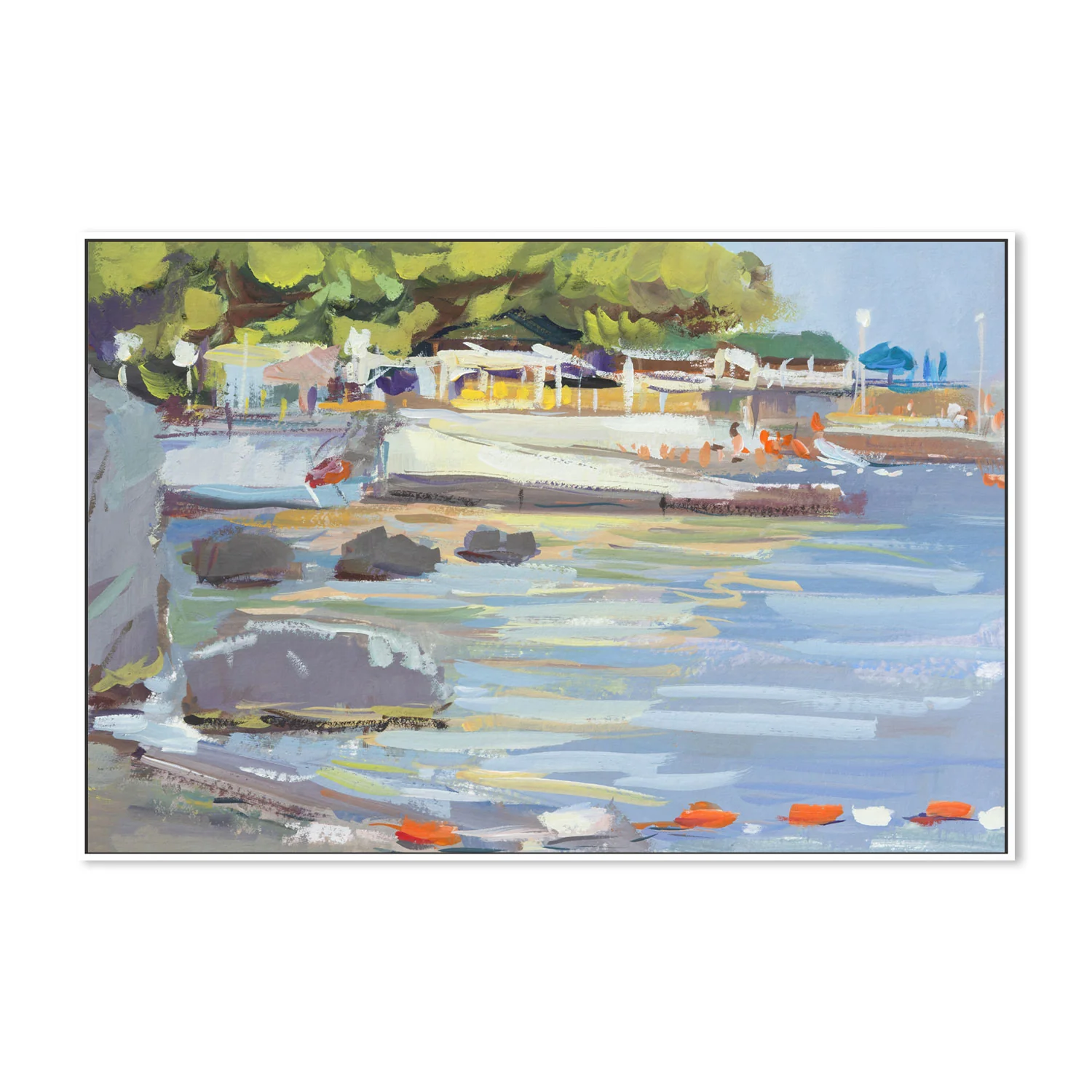 Abstract Dock , Hand-painted Canvas - Image 5