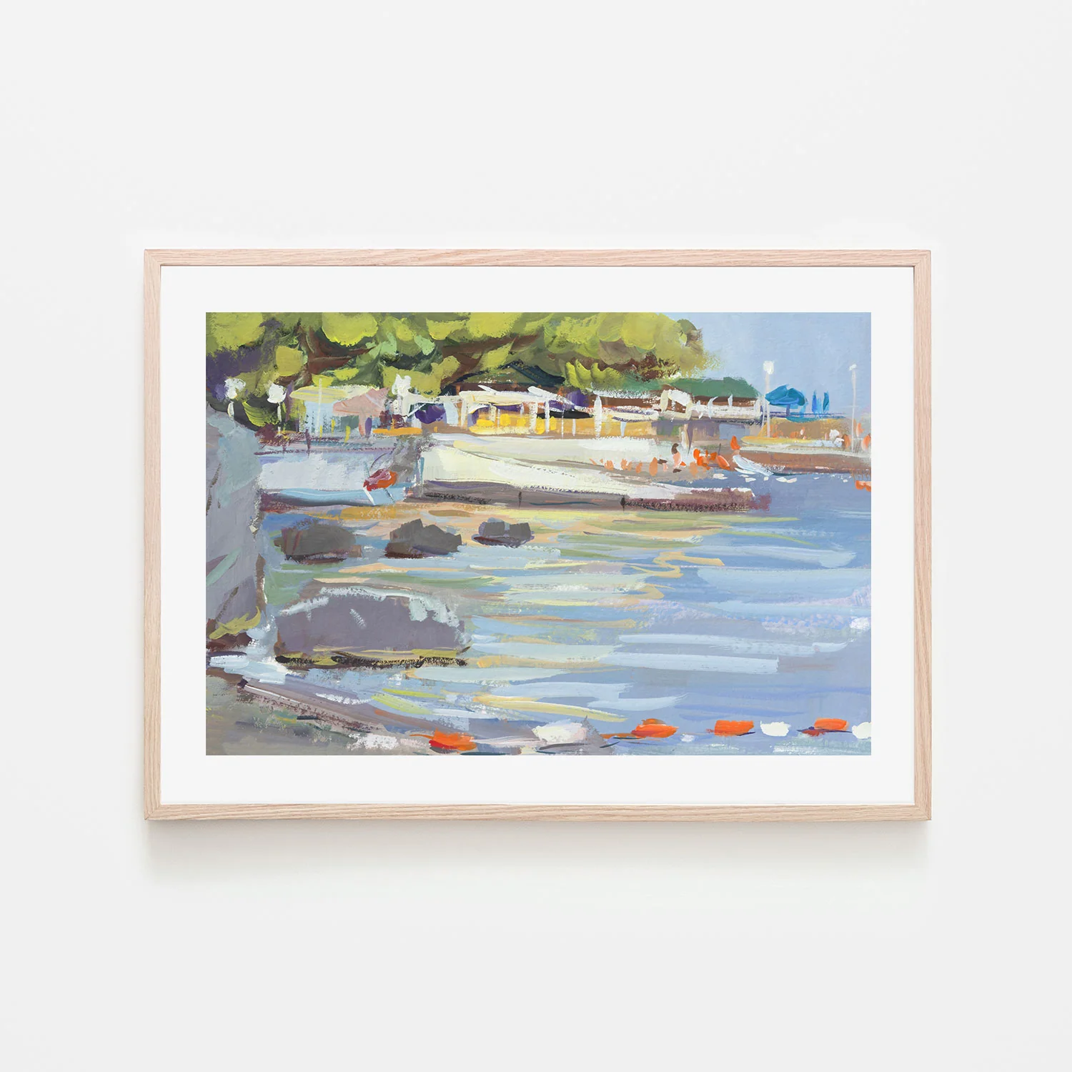 Abstract Dock , Hand-painted Canvas - Image 6