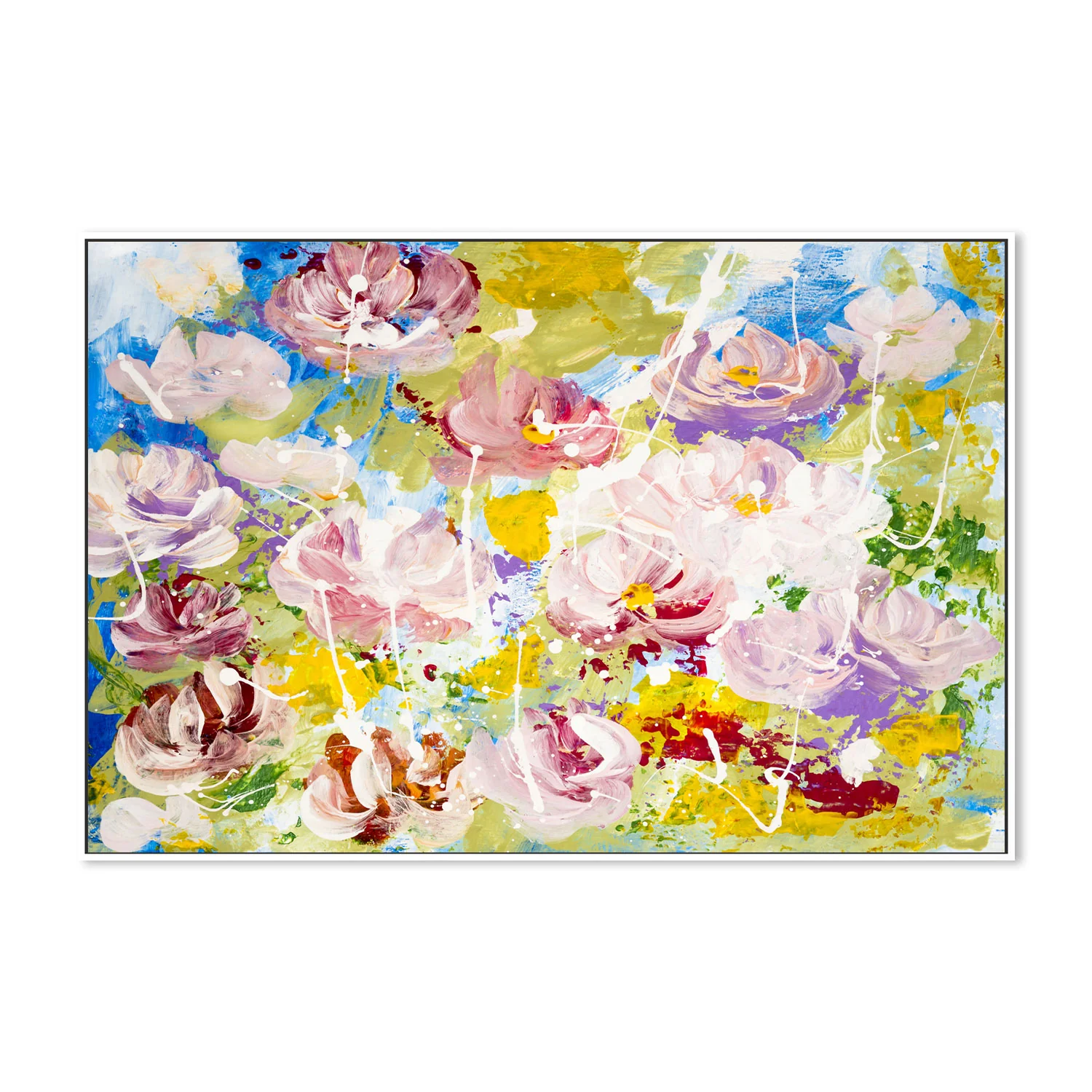 Abstract Flower Garden, Style A , Hand-Painted Canvas - Image 5