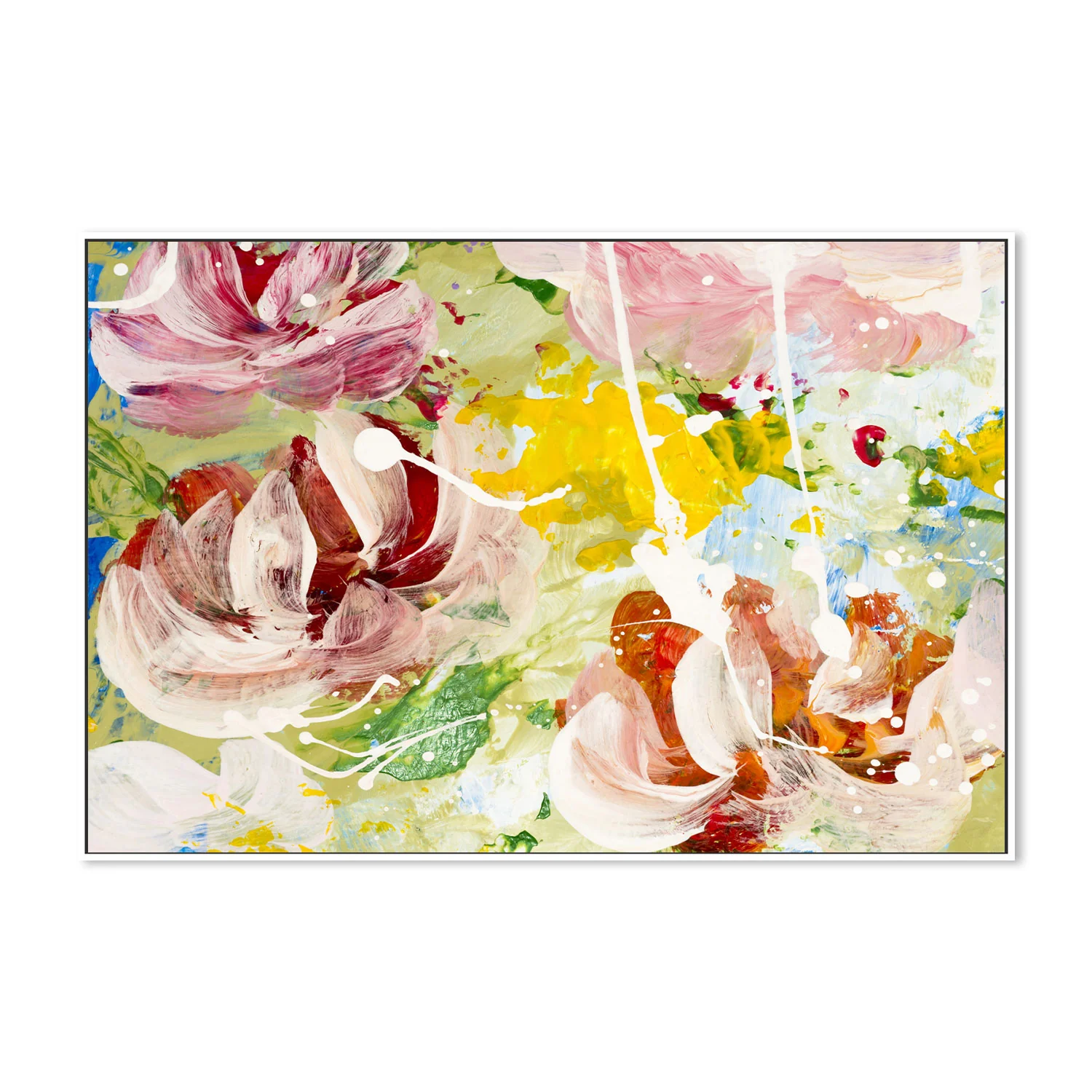 Abstract Flower Garden, Style C , Hand-Painted Canvas - Image 5