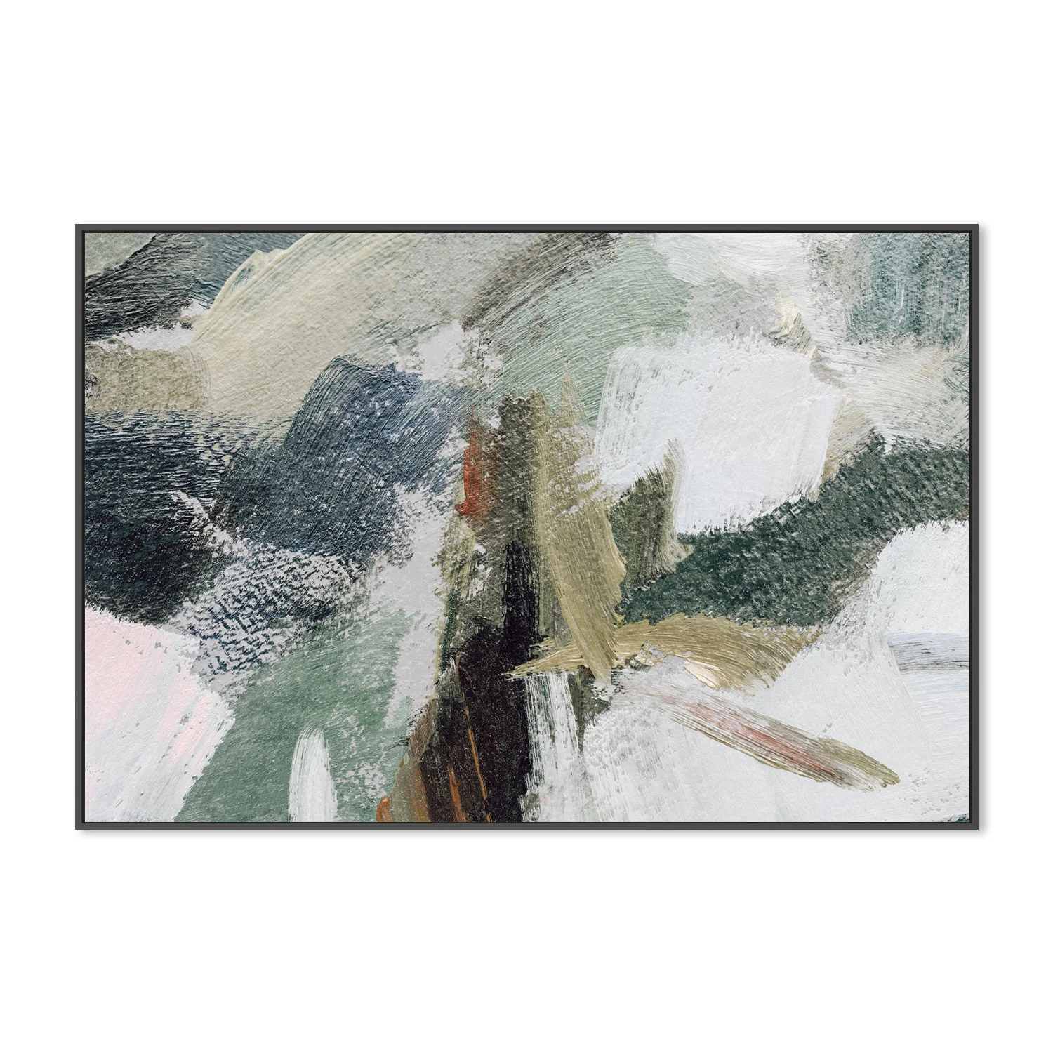 Abstract Grunge, Style B , Hand-painted Canvas - Image 3