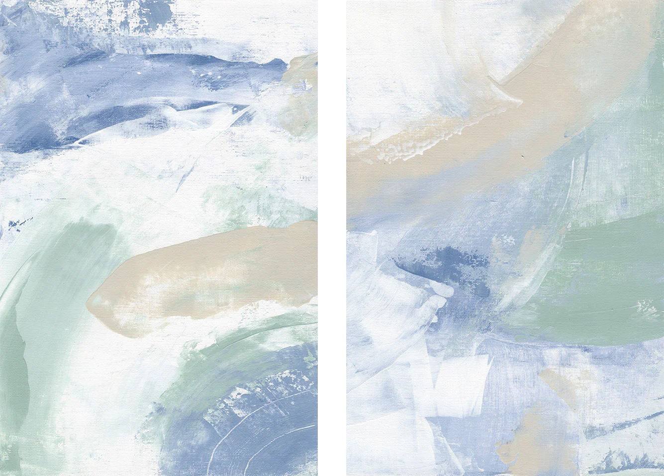 Abstract Mist, Style A & B, Set Of 2