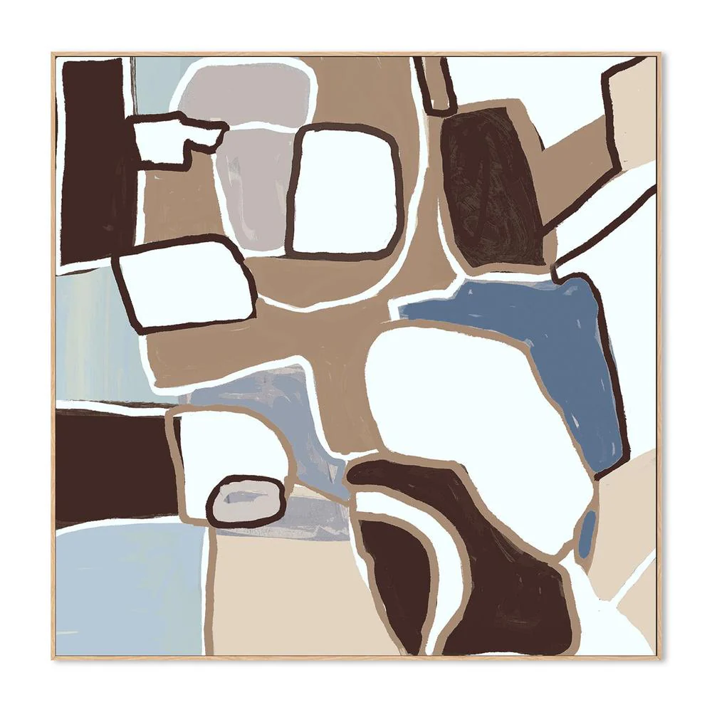 Abstract Shapes, Brown and Blue - Image 4