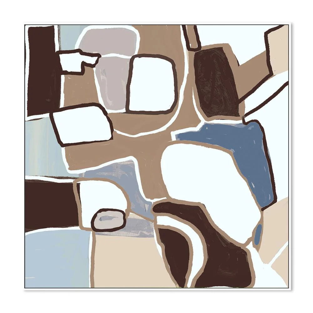 Abstract Shapes, Brown and Blue - Image 5