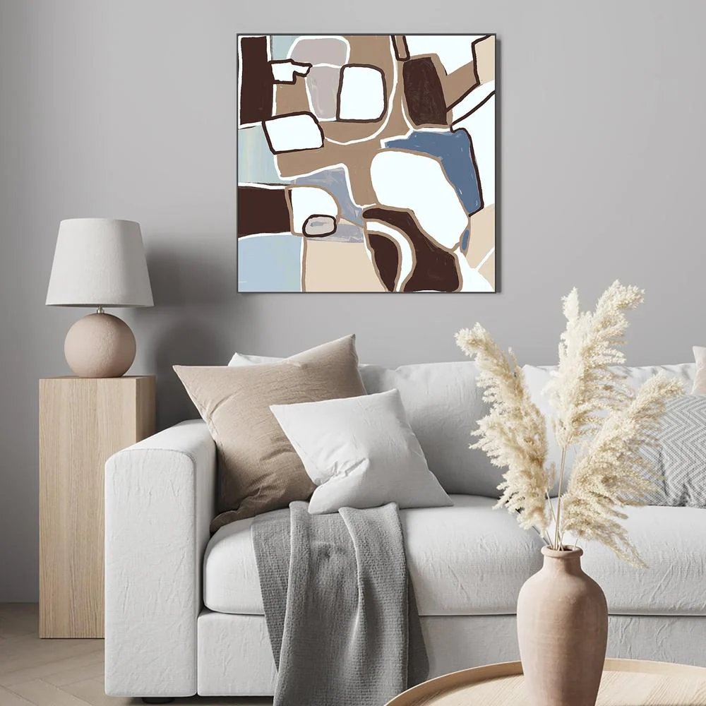 Abstract Shapes, Brown and Blue - Image 7