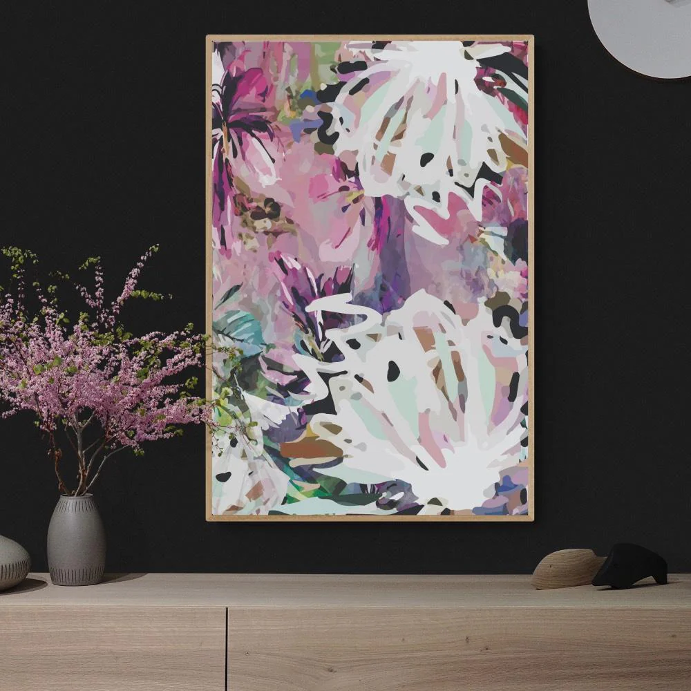 Abstract White Florals, Style A - Image 4