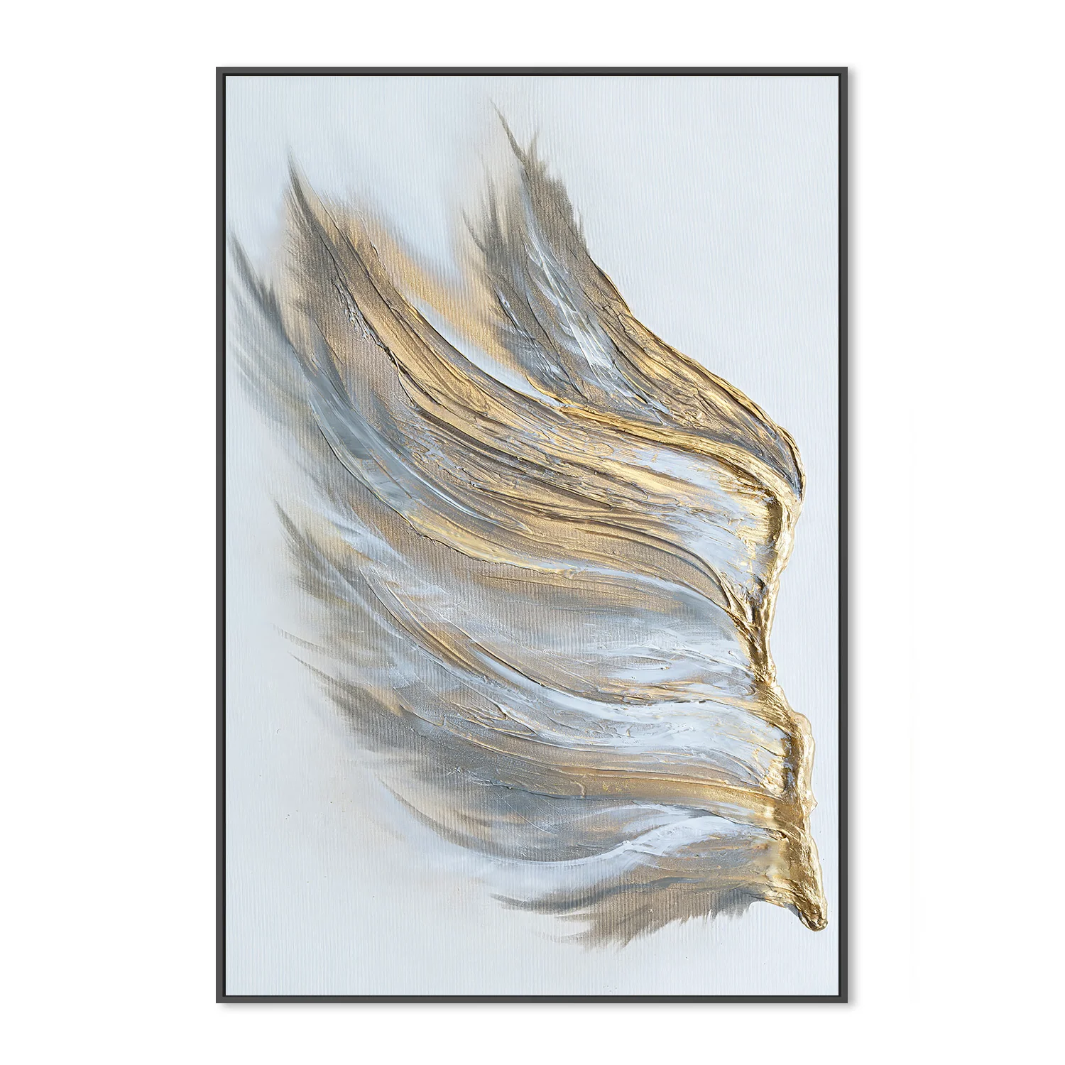 Abstract Wing in Gold and White - Image 3