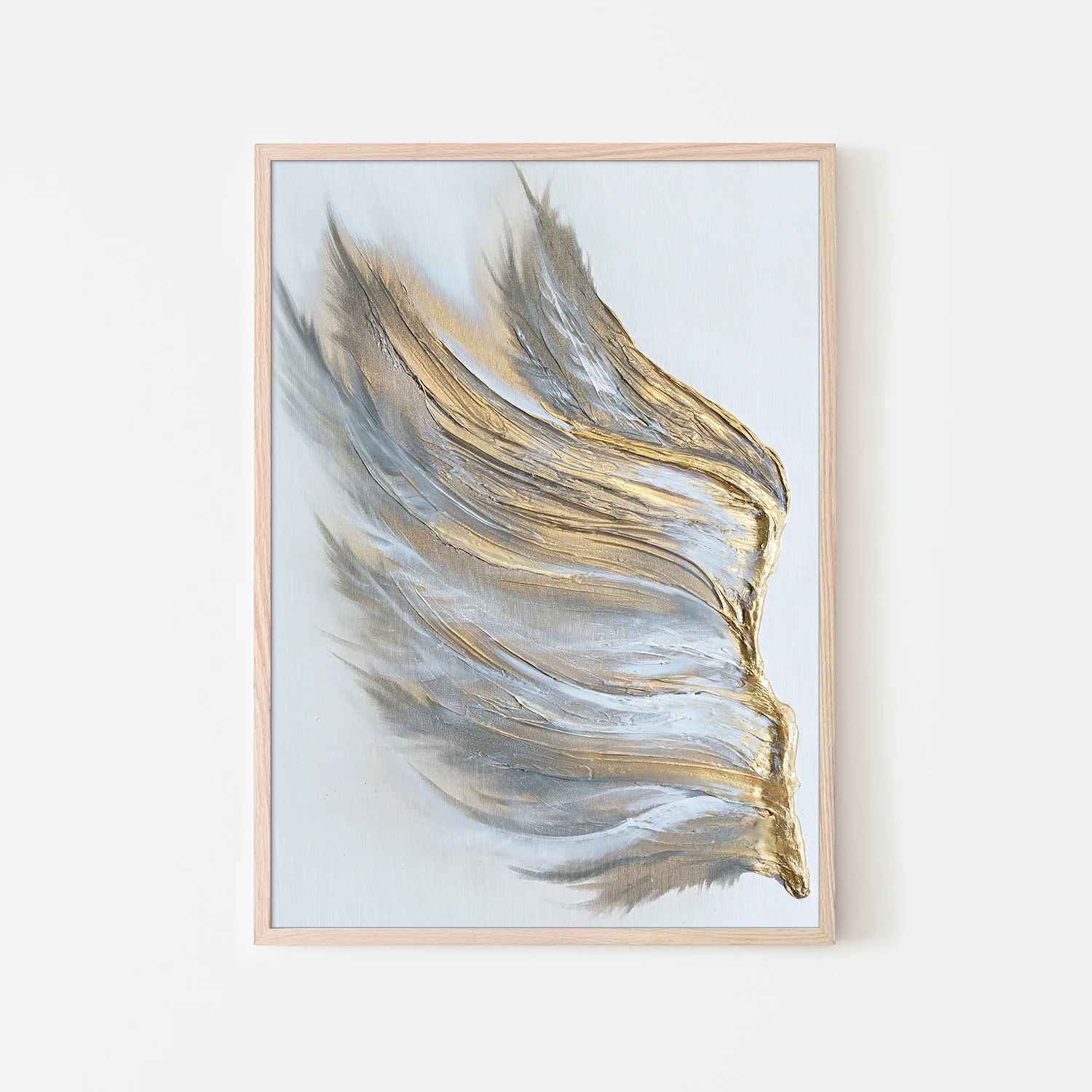 Abstract Wing in Gold and White - Image 6