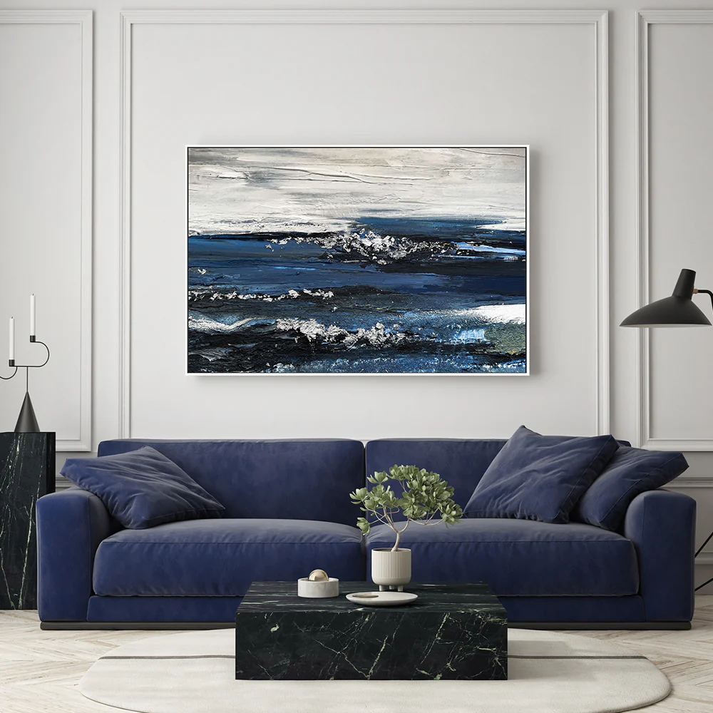 Aegean Sea , Hand-Painted Canvas - Image 2
