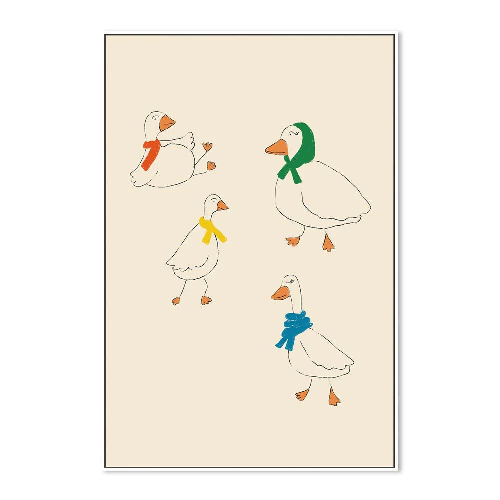 Ducks Adorned in Colorful Scarves - Image 5