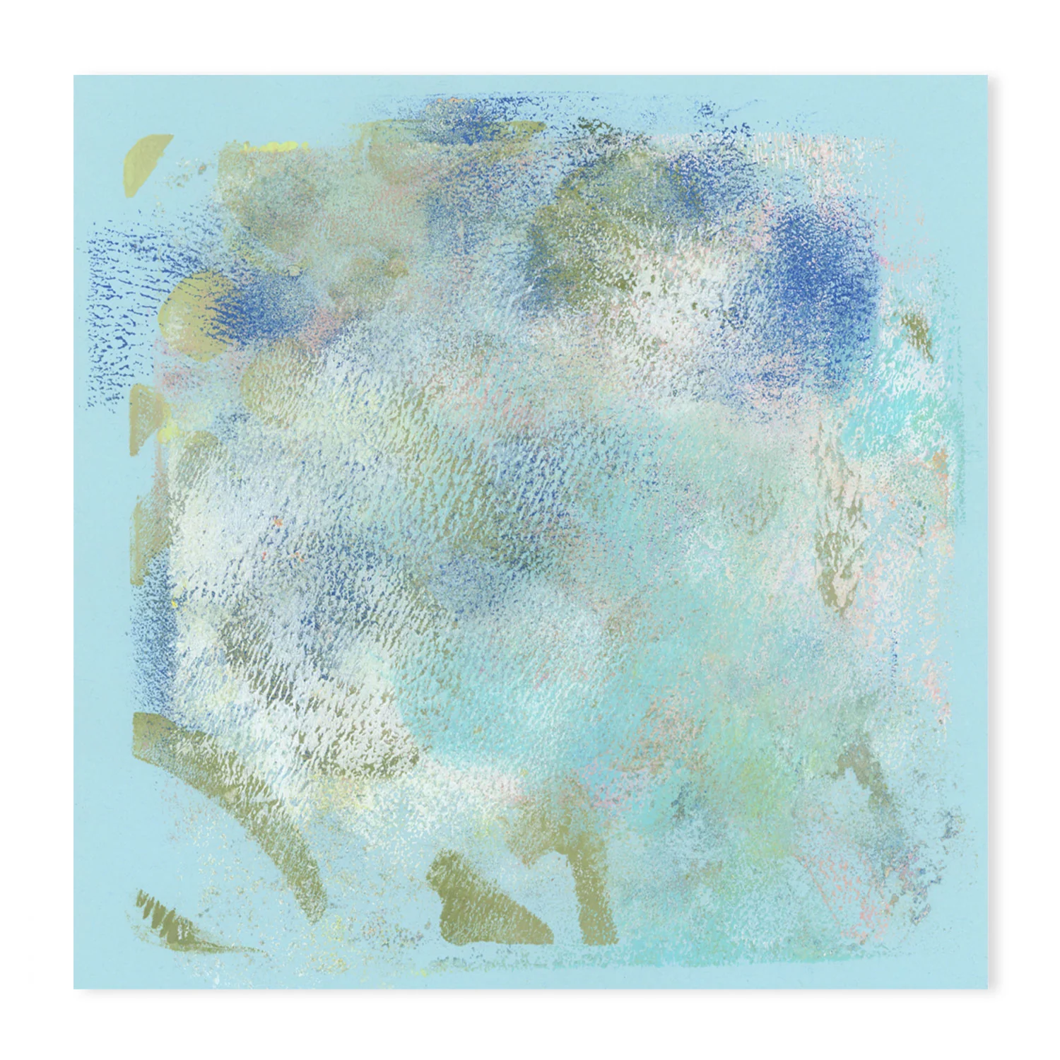 Aqua Mist , Hand-Painted Canvas
