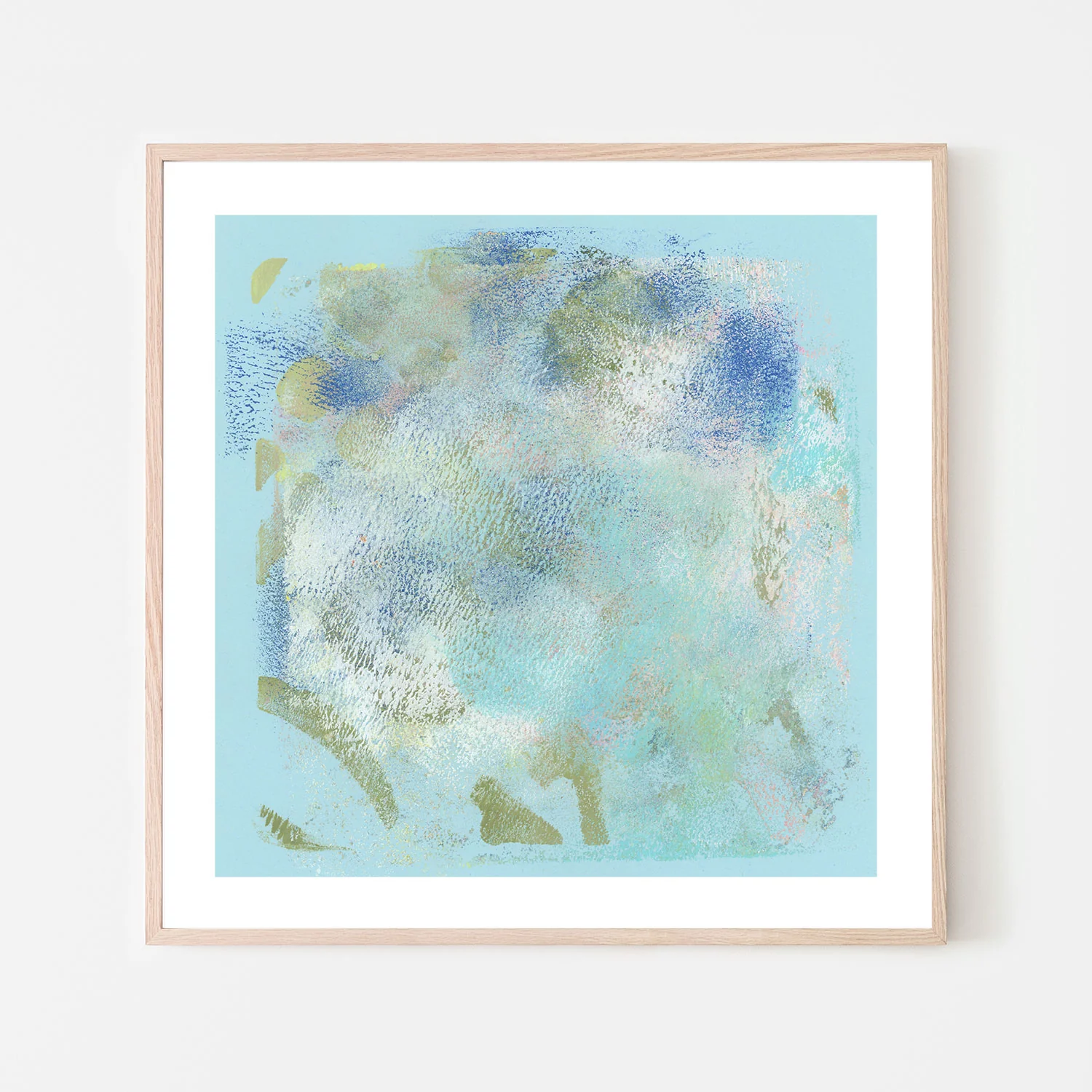 Aqua Mist , Hand-Painted Canvas - Image 6