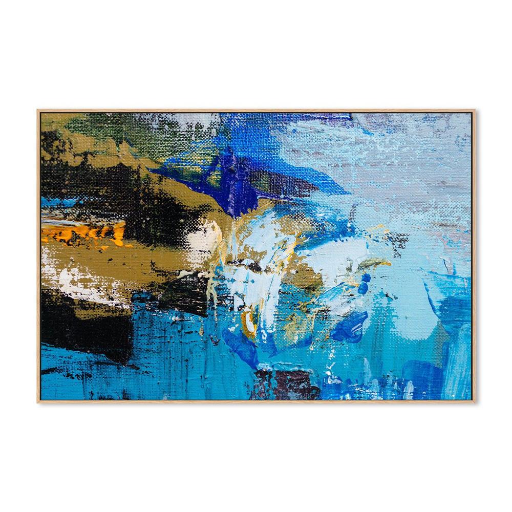 Array of Blue , Hand-painted Canvas - Image 4