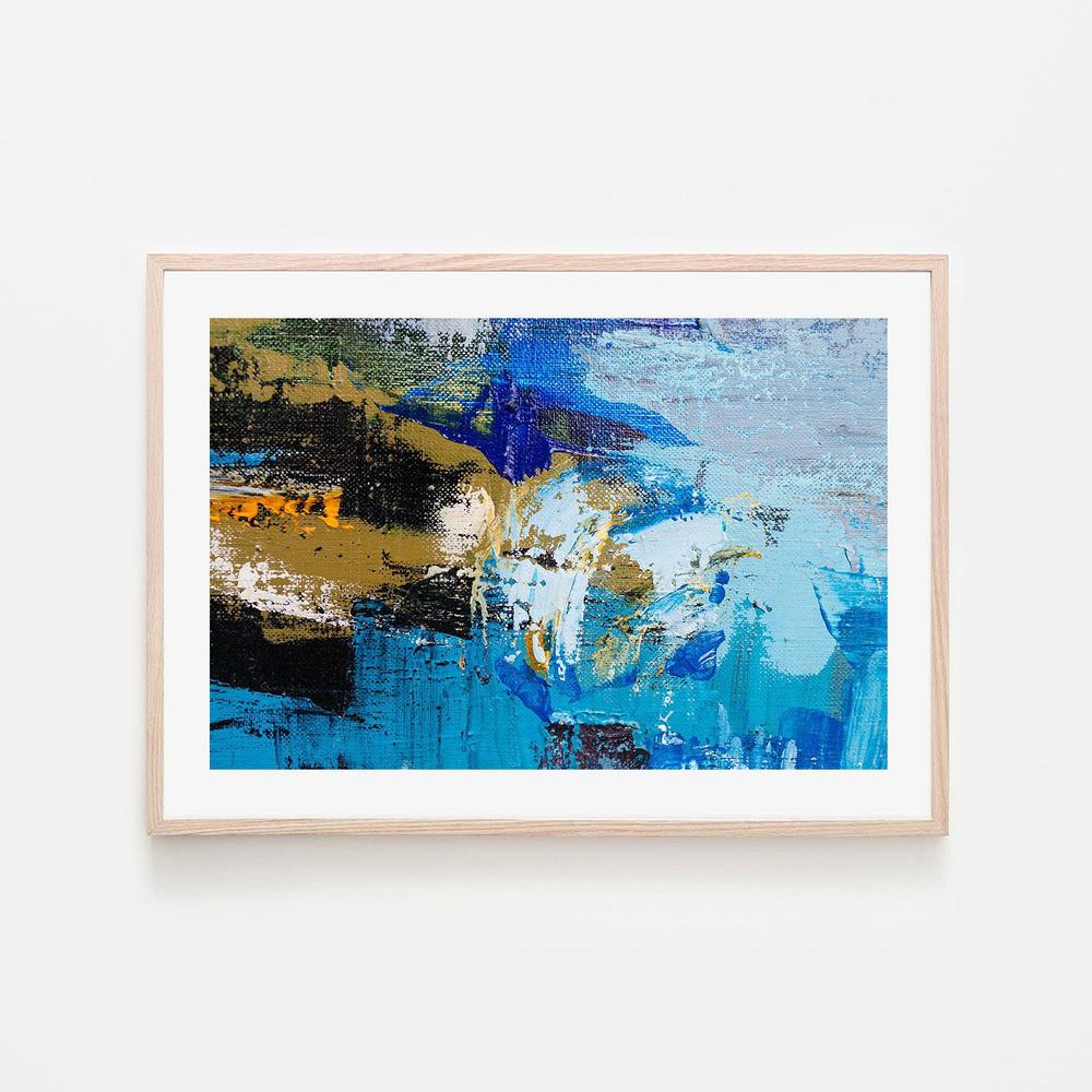 Array of Blue , Hand-painted Canvas - Image 6