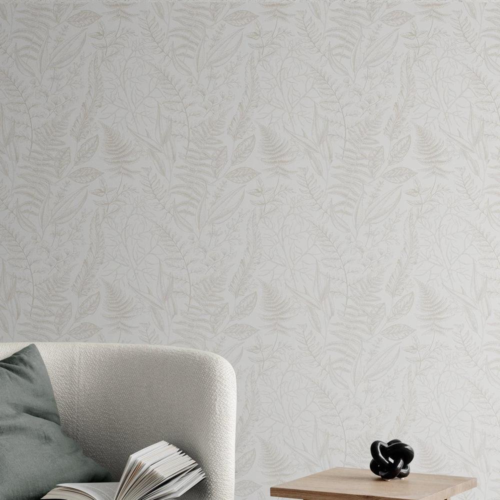 Assorted Beige Leaves Wallpaper - Image 3